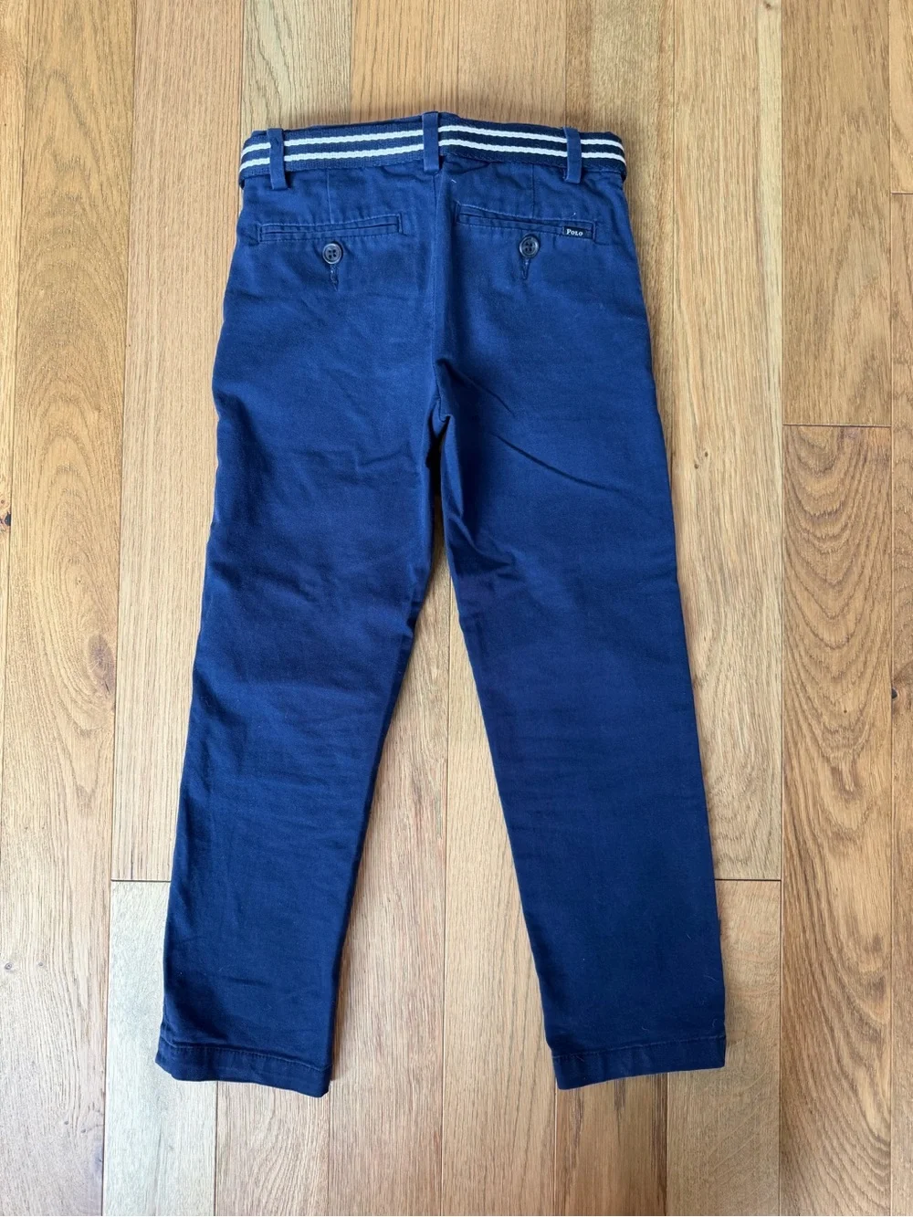 Polo Ralph Lauren Boys Navy Chino Pants Belt Size 5